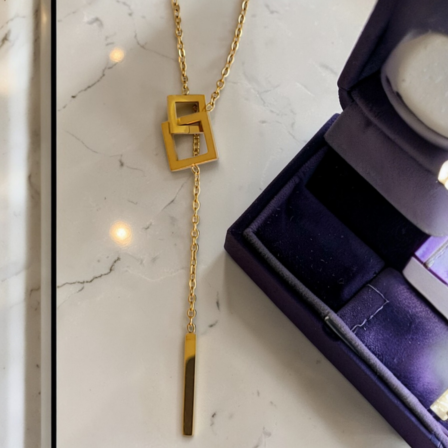 Ina Square Pendant Necklace