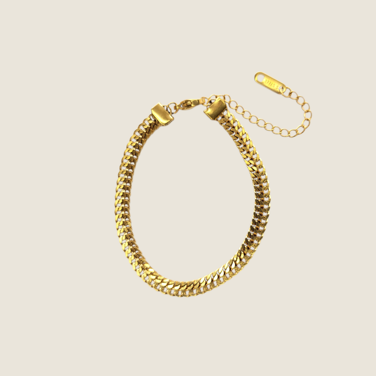 Natalia Flat Chain Gold Bracelet