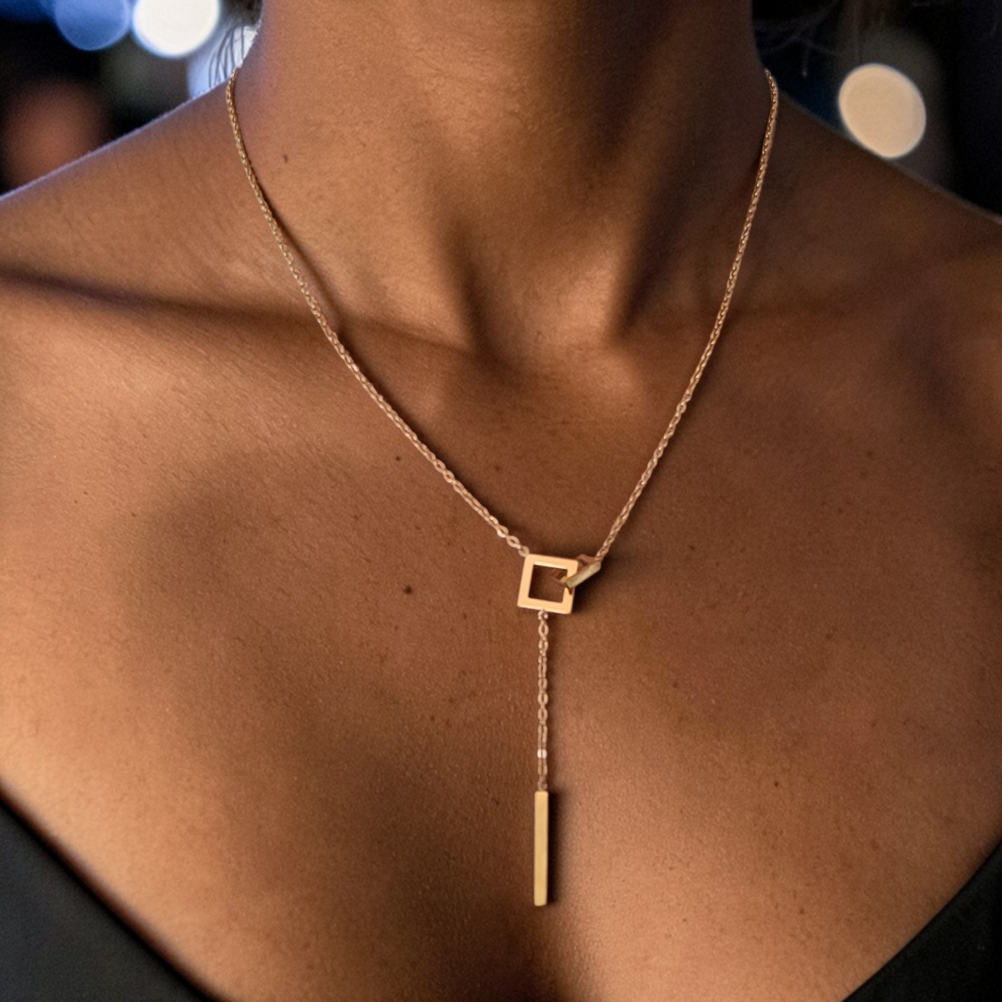Ina Square Pendant Necklace