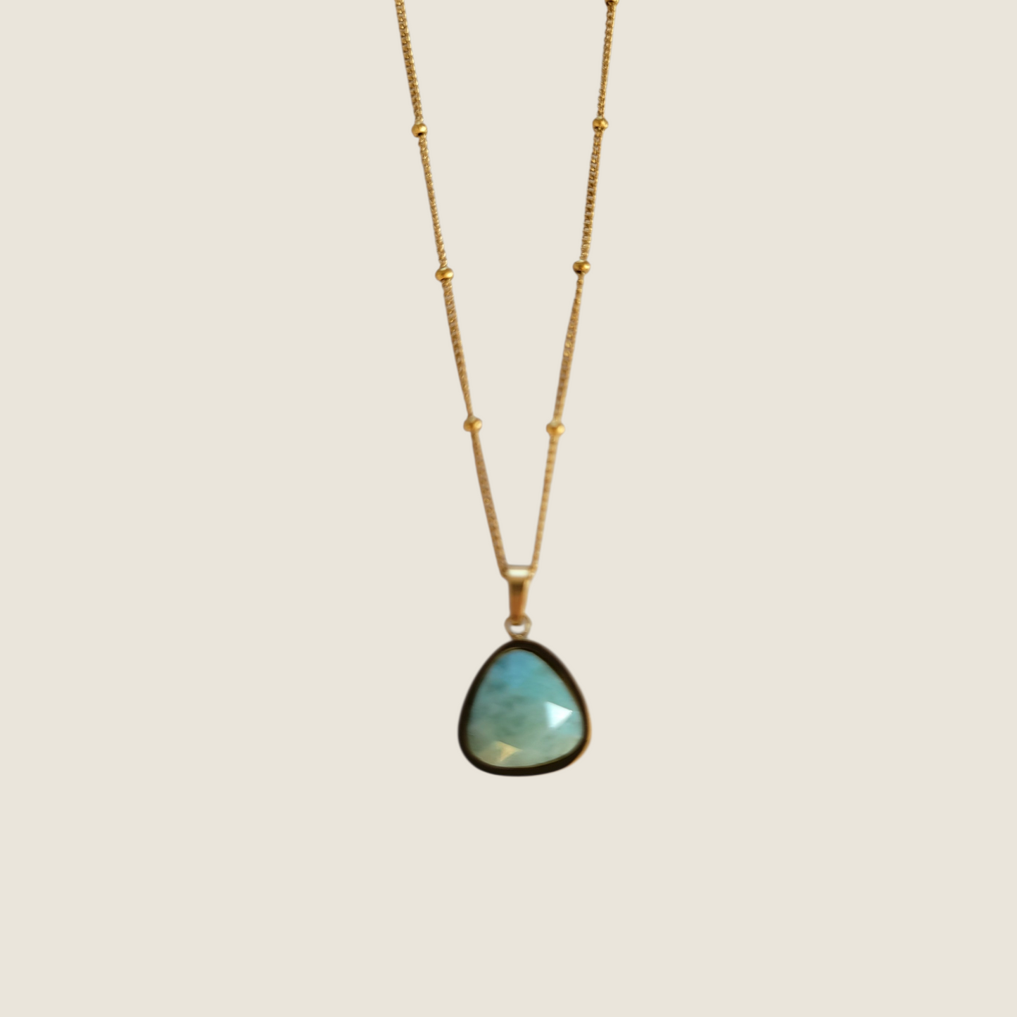 Zenya Gemstone Teardrop Necklace