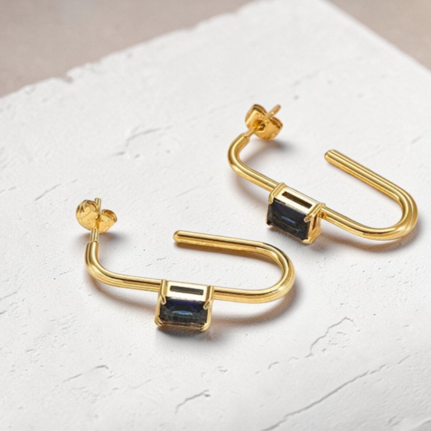 Paula Black Stone Earrings