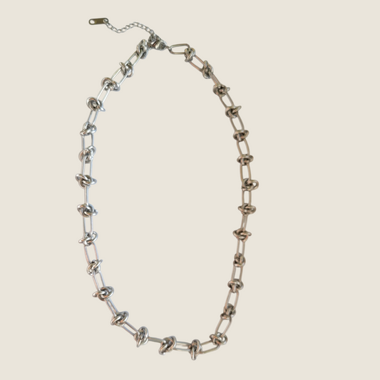Knot Silver Chain Necklace