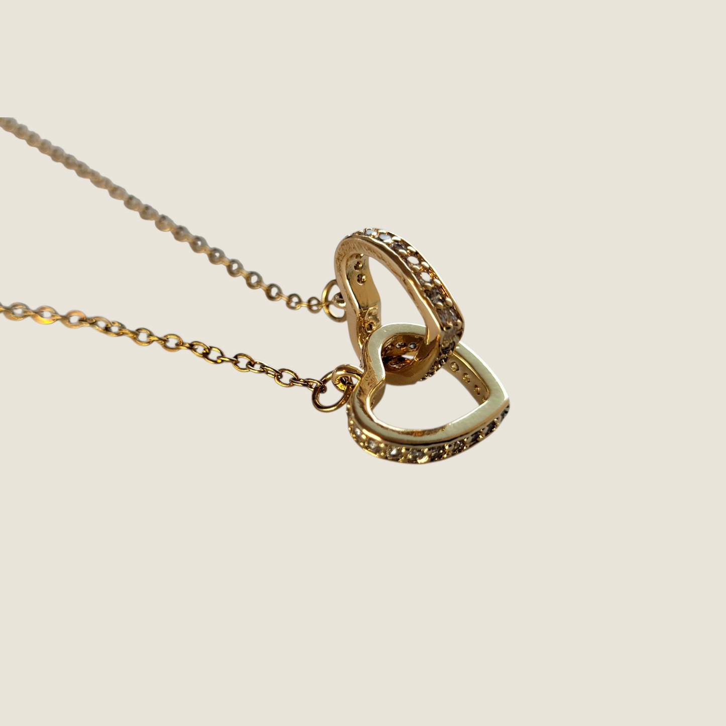 Heart Chain Necklace with Zirconia