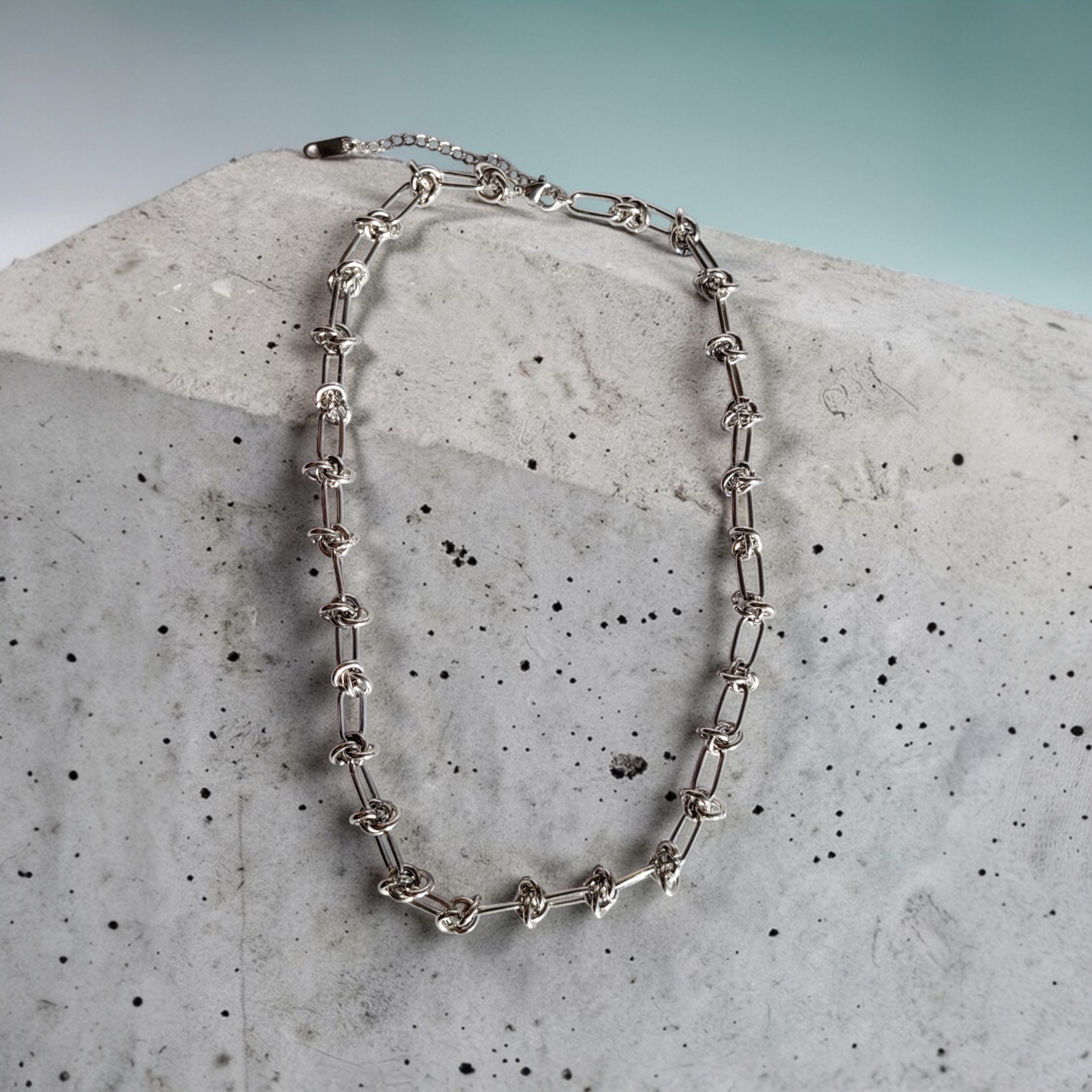 Knot Silver Chain Necklace