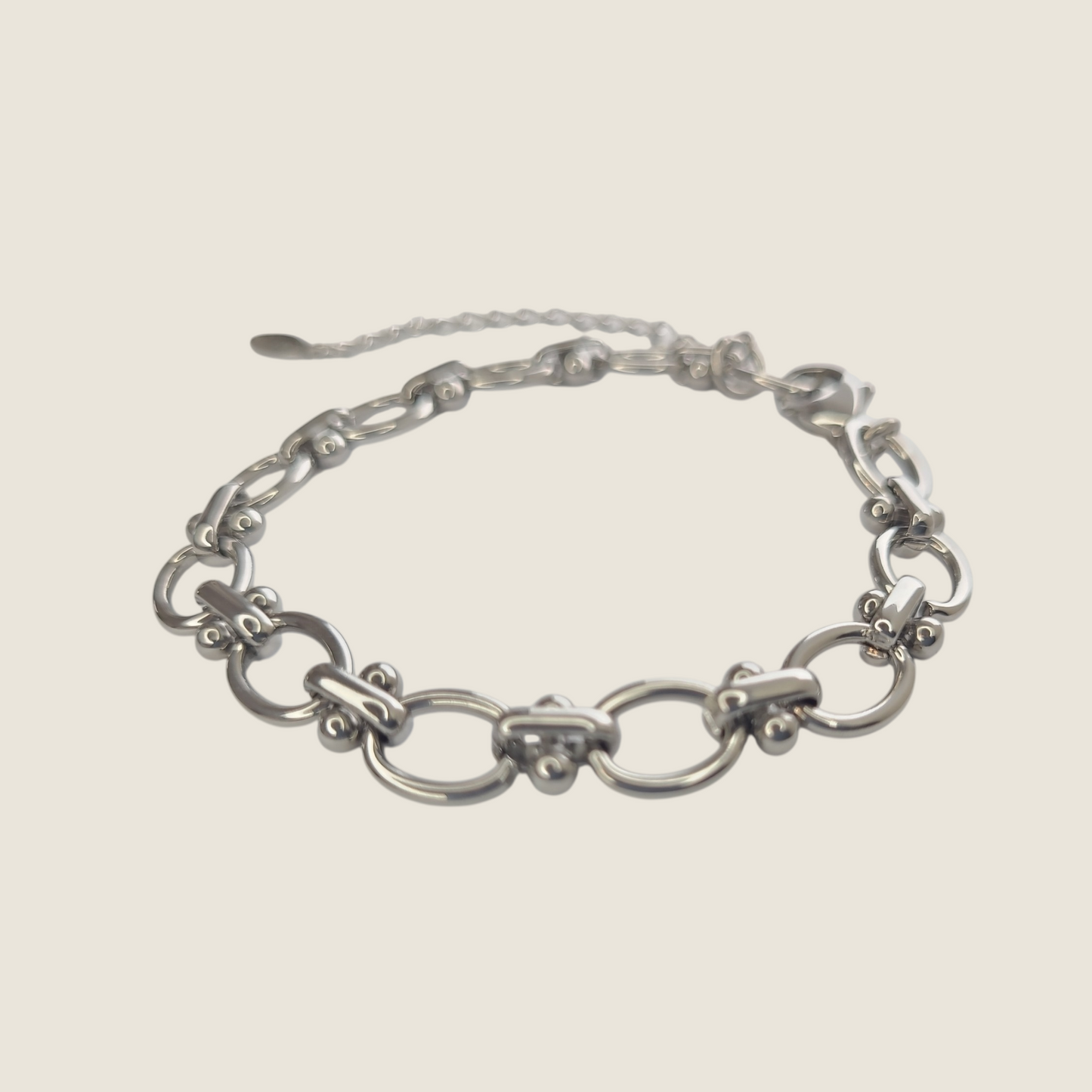 Dotty Silver Chain Bracelet