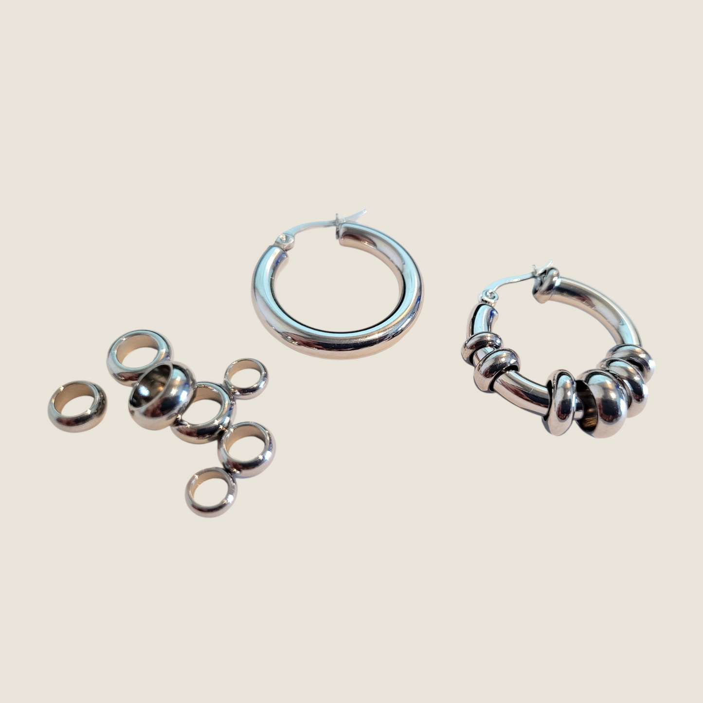 Rebel Silver Hoop Earrings