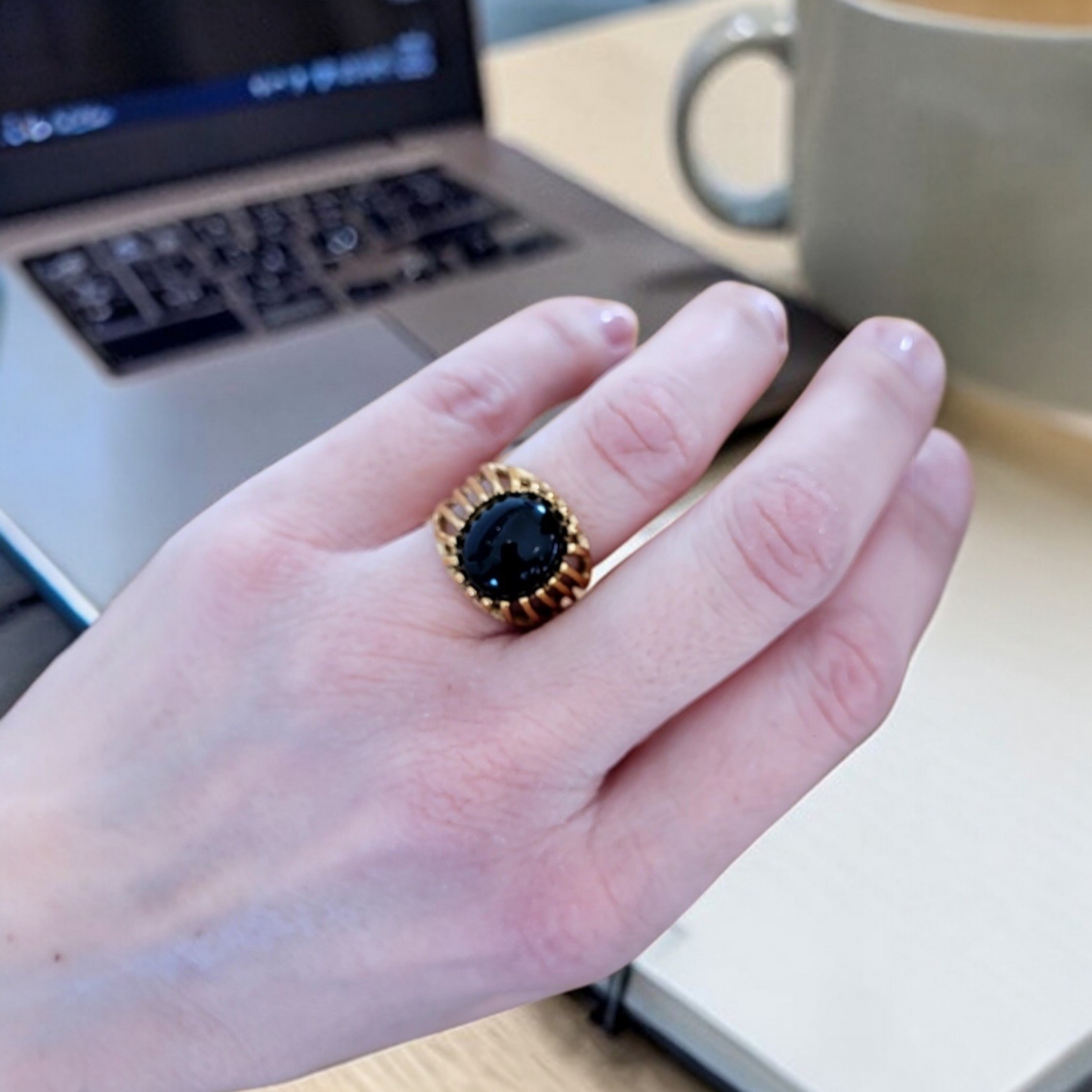 Rio Black Stone Ring