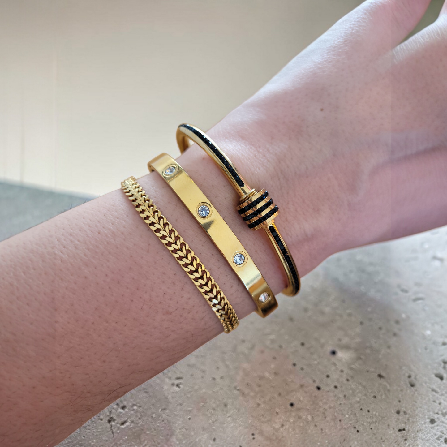 Deborah Bracelet with Black Stones