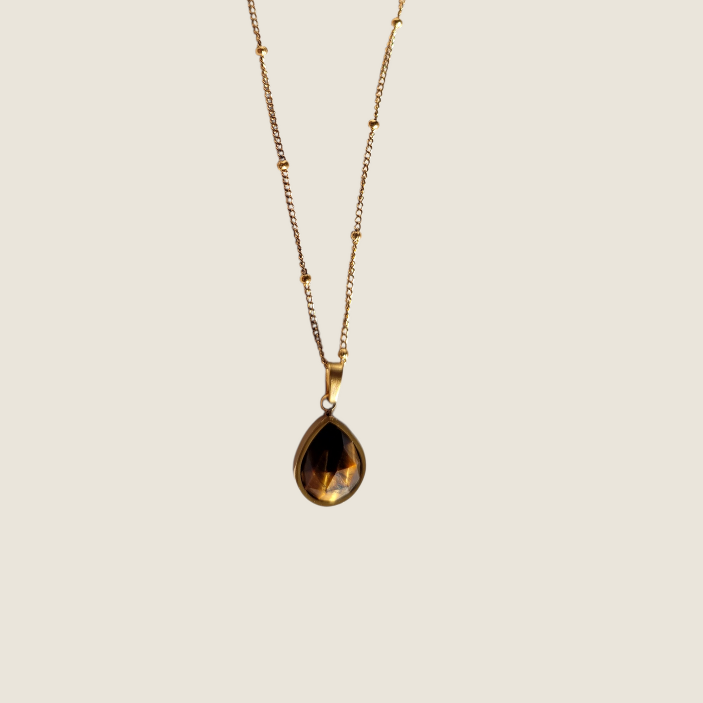 Zenya Gemstone Teardrop Necklace