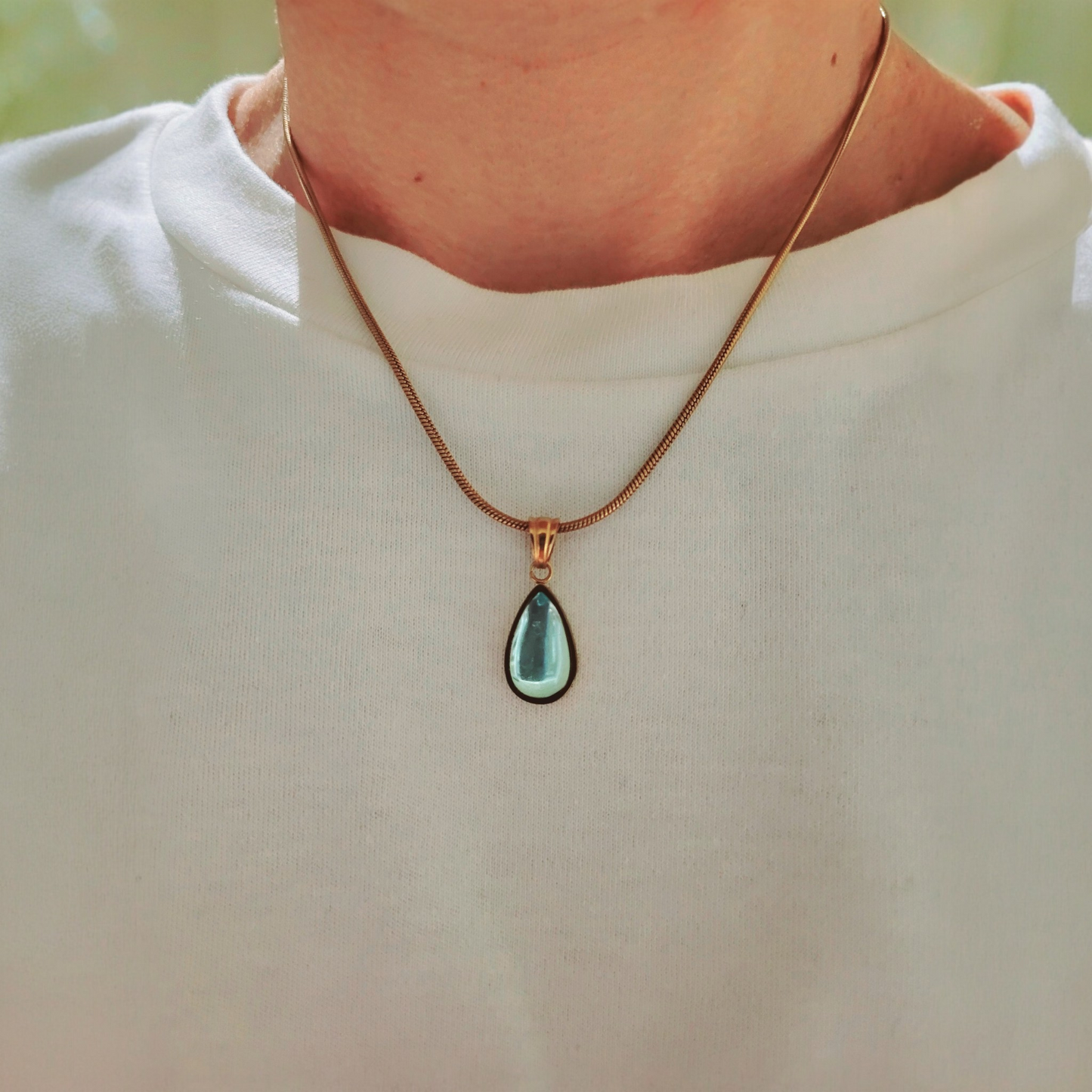 Luma Aquablue Stone Necklace
